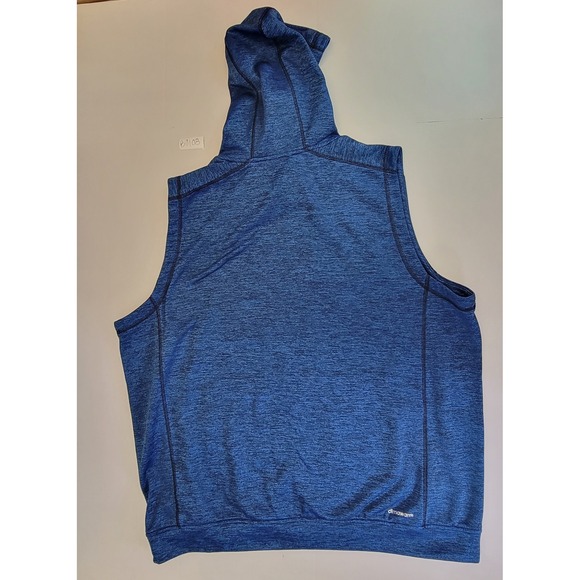Adidas‎ Team Issue ClimaWarm Sleeveless Hoodie Mens 2XL Blue Training - Picture 3 of 5